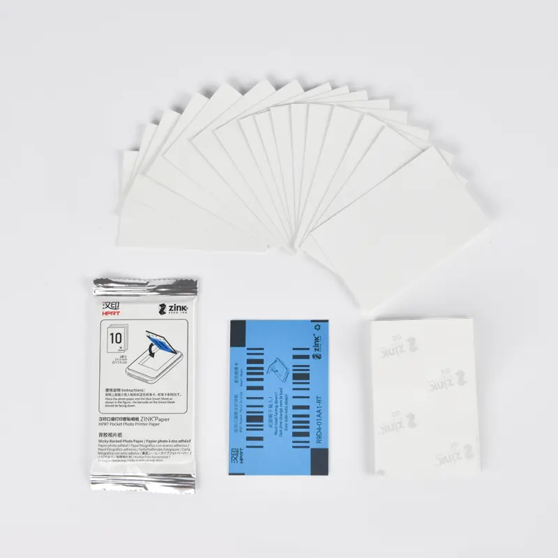 HPRT 10 sheets Self-adhesive ZINK Photo Print Paper for HPRT Mini Pocket Photo Printer MT53