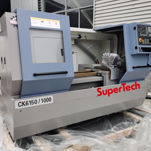 Torno CNC SuperTech CK6150, máquina herramienta CNC de alta precisión, sierra de mesa multifunción, torno CNC, torno de Metal giratorio de China