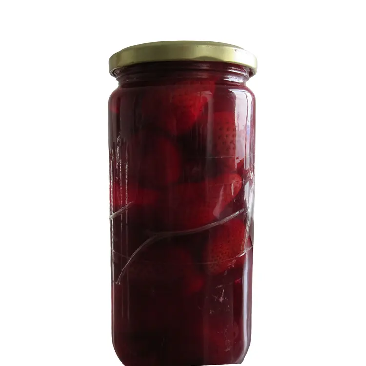Hochwertige Obst konserven Erdbeeren Glas Jar Strawberry In Light Sirup