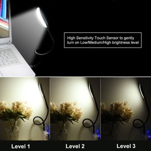 Гибкий сенсорный USB-датчик, ночник, портативные светодиодные фонари, клавиатура для ноутбука, ноутбука, компьютера, настольная лампа для чтения, освещение - Product Image 5