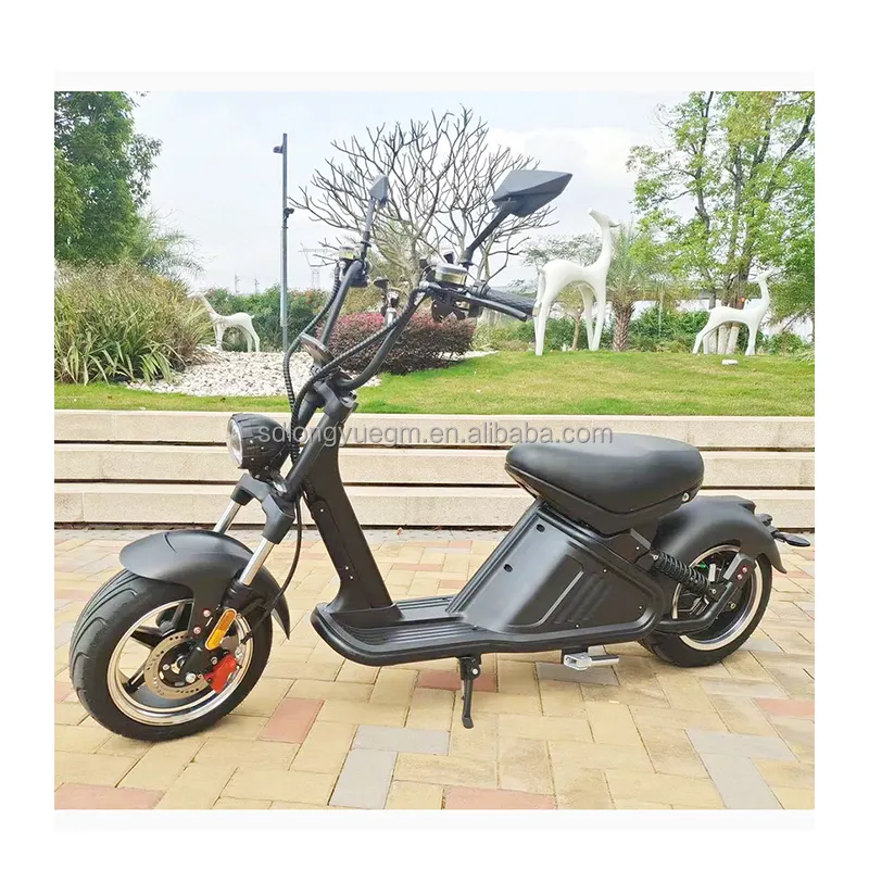 Toptan fabrika elektrikli motosikletler EEC COC 2000W 3000W 60V yağ lastik elektrik Citycoco elektrikli scooter kıyıcı