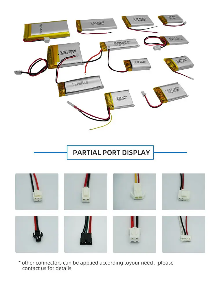 High quality lipo Battery Cell 103040 3.7v 1200mah 1s2p lipo battery pack rechargeable