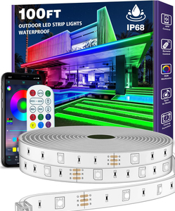 100FT RGBLEDストリップライト防水IP67アプリリモコン付き音楽同期RGBLEDロープライト - Product Image 1