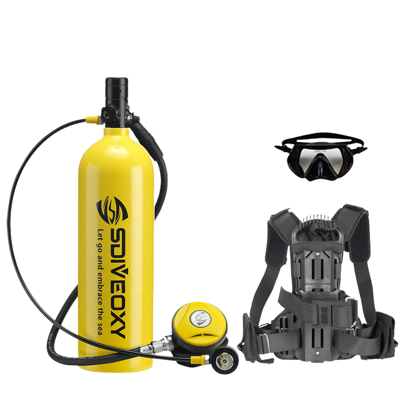 Bouteille de plongée jaune