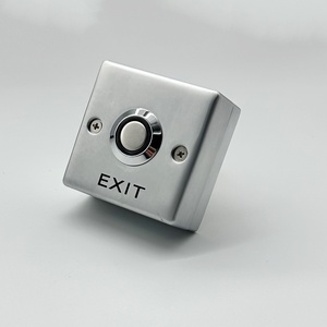 Door <strong>Exit</strong> Switch Release Zinc Alloy <strong>Push</strong> <strong>Button</strong> With Blue LED Light 12V Smart Lock <strong>System</strong> for Home Appliance - Product Image 5