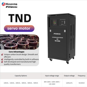 ตัวควบคุมแรงดันไฟฟ้าพิทบูลแบบเฟสเดียวเซอร์โวมอเตอร์10-50KVA อินพุตกว้างความแม่นยำสูงดีไซน์จอแสดงผลดิจิตอลแบบ SVC - Product Image 2