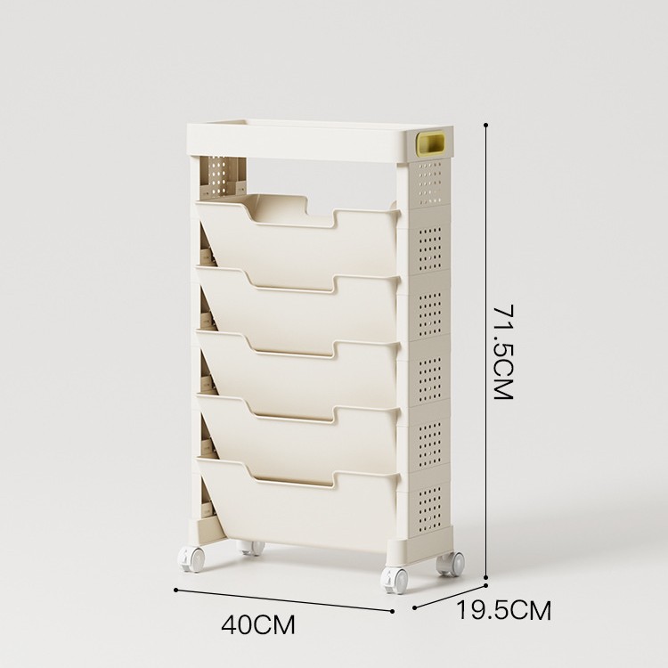 5-tier mobile model without drawers and with wheels