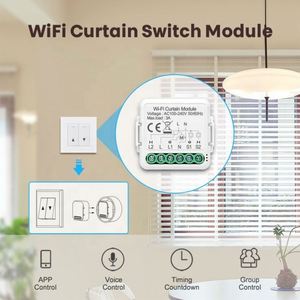 1 Gang Tuya Zigbee3.0スマートホームワイヤレスミニカーテンスイッチリレーモジュール (ローラーブラインドシャッターカーテンモーター用) - Product Image 2