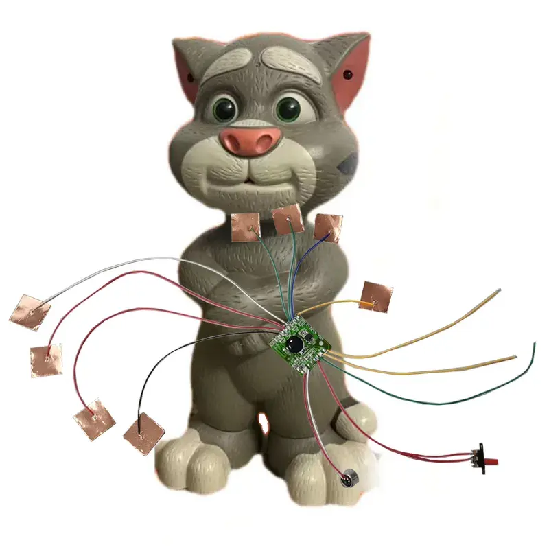 QQF C parlante Tom Cat giocattoli interattivi intelligenti giocattolo suono circuito Pcb & Pcba intelligente toccante tom cat per bambini giocattoli