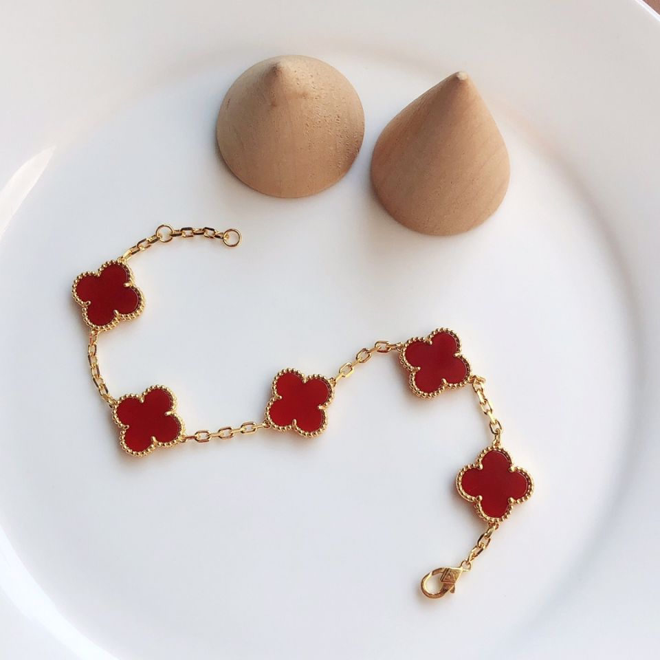 Trébol Pulsera Boda Retro Chapado En Oro 24K Shajin Ventas Directas Lu Trébol Pulsera Boda Retro Chapado En Oro 24K Shajin Ventas Directas Lu