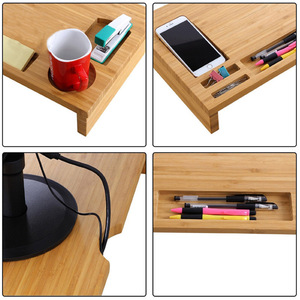 Soportes para computadora de escritorio, Soporte de altura para monitor, base de cojín para pantalla, sistema de estante de almacenamiento, estantes de almacenamiento y unidades de estantería - Product Image 4