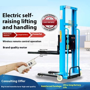 Carretilla elevadora eléctrica portátil de 1 tonelada para uso extranjero con características de transporte de carga y descarga automática - Product Image 2