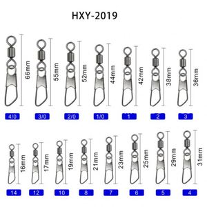 Stainless Steel Saltwater Fishing Line Connector Snap <strong>Swivel</strong> Rolling <strong>Swivels</strong> with Safety Snap Sea Fishing Hook <strong>Swivel</strong>