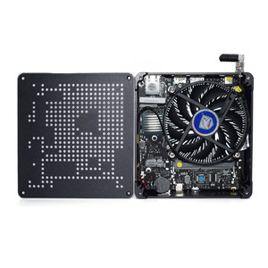 Masaüstü çekirdek i9 8950HK 9880H i7 9850H i5 9300H X eon E-2176 E-1505 NUC Mini PC Win10 linux Fan ile 2 LAN HD DP WIFI oyun PC