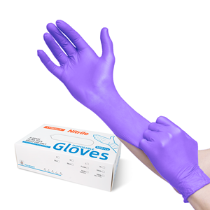 Powder Latex Rubber Free Violet Protective Disposable Exam Nitrile Gloves for <strong>Medical</strong> Use Cooking Cleaning <strong>in</strong> China - Product Image 2