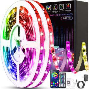 Tira de luces LED RGB 5050, resistente al agua, Popular, 2835 Rgb, 1M, 2M, 3M, 4M, 5M, iluminación de pantalla de escritorio, Flexible - Product Image 1
