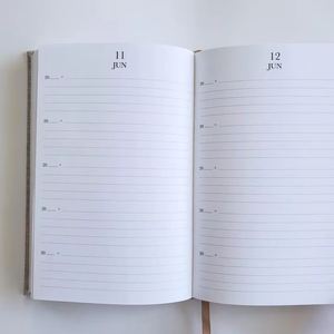 Cancelleria personalizzata A5 taccuino con copertina rigida in lino con copertina semplice diario per la giornata della salute e del benessere - Product Image 6