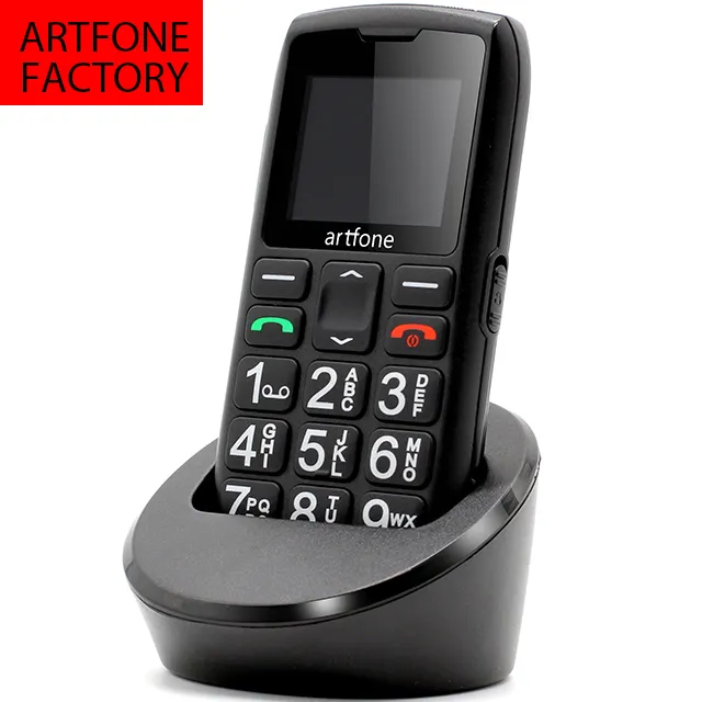 Artfone fabrika C1 + kıdemli telefon 2g bar telefon SOS acil büyük düğme yüksek sesle hoparlör cep telefonları özelliği telefon