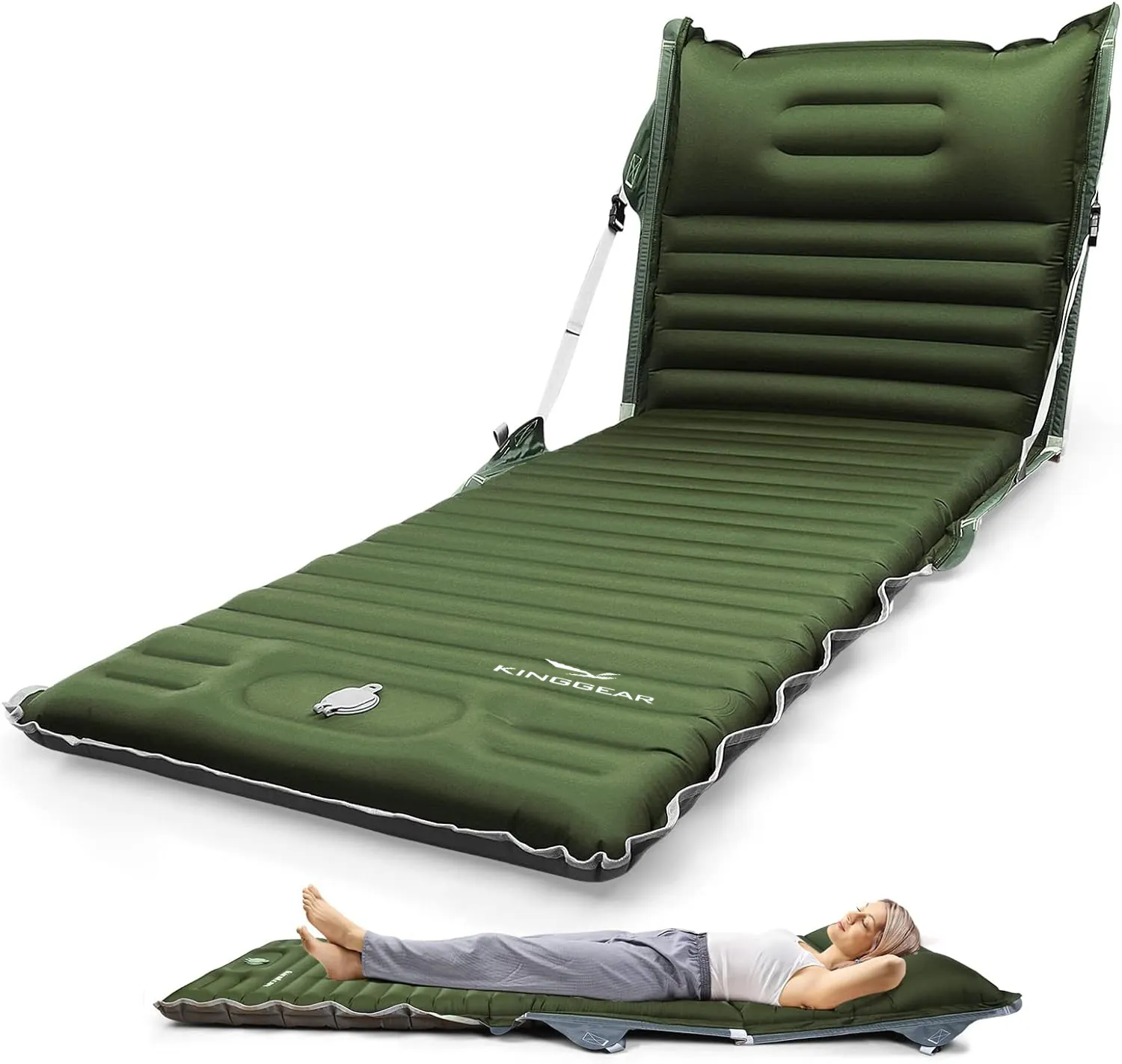 KingGear şişme uyku pedi yaz mat kamp için hafif uyku kamp hava Mat