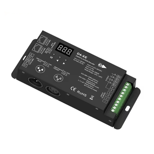 D4-XE 4 Channel RGBW <strong>DMX</strong> 512 RDM Decoder <strong>PWM</strong> Frequency XLR3 RJ45 RGB DMX512 <strong>Controller</strong> Digital Green Terminal