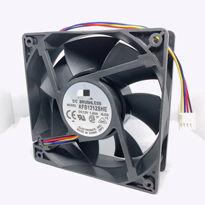 AFB1212SHE 12038 <strong>12V</strong> 1.6A Automatic <strong>Temperature</strong> <strong>Control</strong> <strong>Speed</strong> Double Ball air Volume <strong>PWM</strong> Fan 4 Wire - Product Image 3