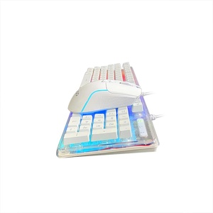 USB Wired RGB Light Gaming <strong>Keyboard</strong> Mouse Combo New Transparent Mid-Plate <strong>Keyboard</strong> Mice Set for <strong>Computer</strong>, GKMC-707T - Product Image 4