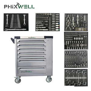 工具组滚动箱重型不锈钢工具柜7抽屉工具柜手推车 - Product Image 2