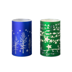 नया डिजाइन नीले पागल लेजर उत्कीर्ण बाहरी ग्लास क्रिसमस आवास सिलेंडर स्लिम नीचे की ओर - Product Image 2