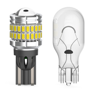 自動照明システムLED T15 W16Wカンバス電球光学レンズ52SMD白赤黄色車内部ターンシグナルハイブレーキライトt15 - Product Image 5
