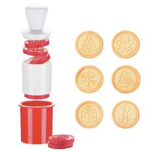 Giáng sinh <span class=keywords><strong>Cookie</strong></span> khuôn tem 6pcs pit tông thực phẩm Công cụ sô cô la fondant bánh embosser cắt phim hoạt hình <span class=keywords><strong>Cookie</strong></span> khuôn - Product Image 6