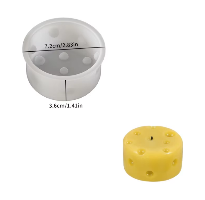 White round cheese candle 002
