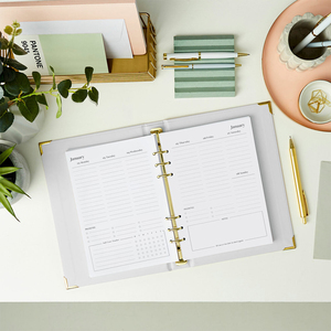 2025 A4 B5 Myres diario JAN to DEC personalizzato crea il tuo Planner di Lifestyle Planner raccoglitore ad anelli pianificatore di foglie sciolte