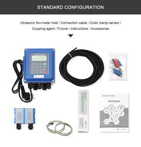 Ultrasonic Water <strong>Flow</strong> Meter <strong>Pulse</strong> <strong>Output</strong> 2 1/2'' in Blue White