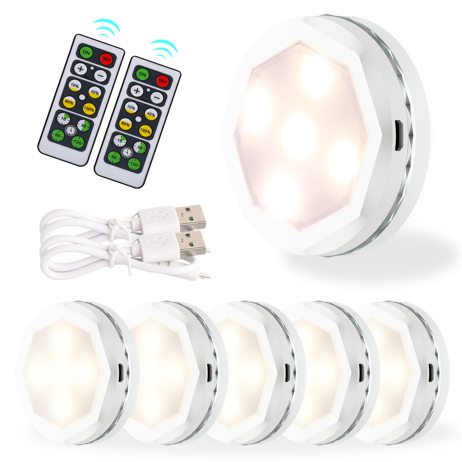 White+remote control+USB cable