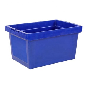 60L Heavy Duty <strong>Logistic</strong> Industrial Plastic <strong>Container</strong> <strong>Nesting</strong> Stackable Plastic Tote Box Stack <strong>Nest</strong> Attached Lid <strong>Containers</strong> - Product Image 3