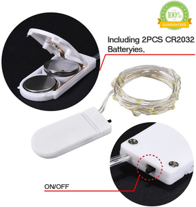 1M 10LEDs/2M 20LEDs/3M 30LEDs peri dize işıklar festivali Mini mikro bakır tel lambası pille çalışan Led şerit dize peri - Product Image 5