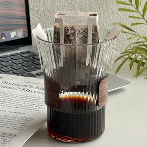 ถ้วยกาแฟแก้วบอโรซิลิเกตทรงสูงแก้วฉนวนกันความร้อนสไตล์อเมริกันกันความร้อนกันลวกถ้วยชากาแฟ - Product Image 2