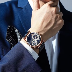Vendite dirette di fabbrica da uomo orologio impermeabile luminoso doppio-fuso orario funzione data 20mm larghezza banda Display quadrante - Product Image 2