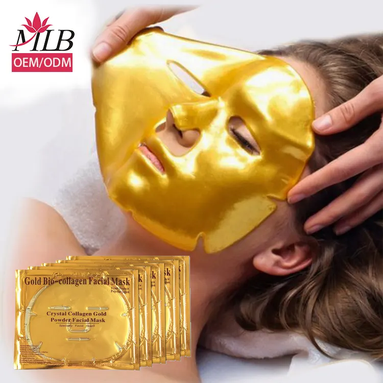 OEM beauté spa masque facial fournisseur blanchissant mascarillasl fabricant de soins de la peau 24k or hydro collagène masque facial hydratant