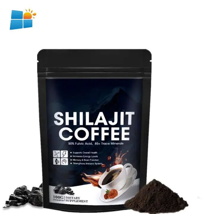 OEM/ODM/OBM Private Label Shilajit Instant Coffee Powder Shilajit Himalayan Pure Coffee Blend Powder For Immune Support
