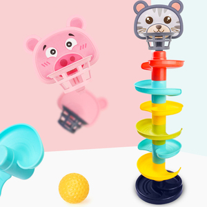 5層教育赤ちゃん幼児開発おもちゃボールドロップアンドロールスワールタワー、ランプマーブルランスタック & ロールゴーおもちゃ - Product Image 2