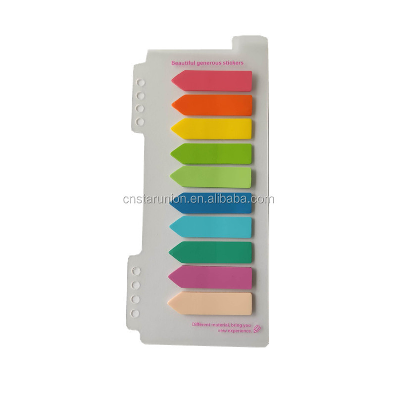 10 Colores Flecha Pestañas (200 Hojas) Color Mezclado