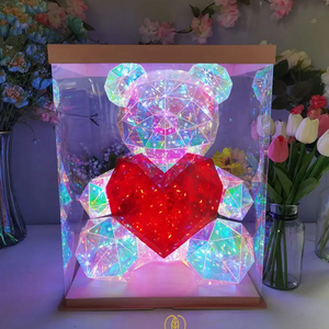 ตัวอย่างหมีเท็ดดี้แบร์มีไฟ LED ของขวัญวันวาเลนไทน์โคมไฟหมีกลางแจ้งสำหรับแฟน - Product Image 3