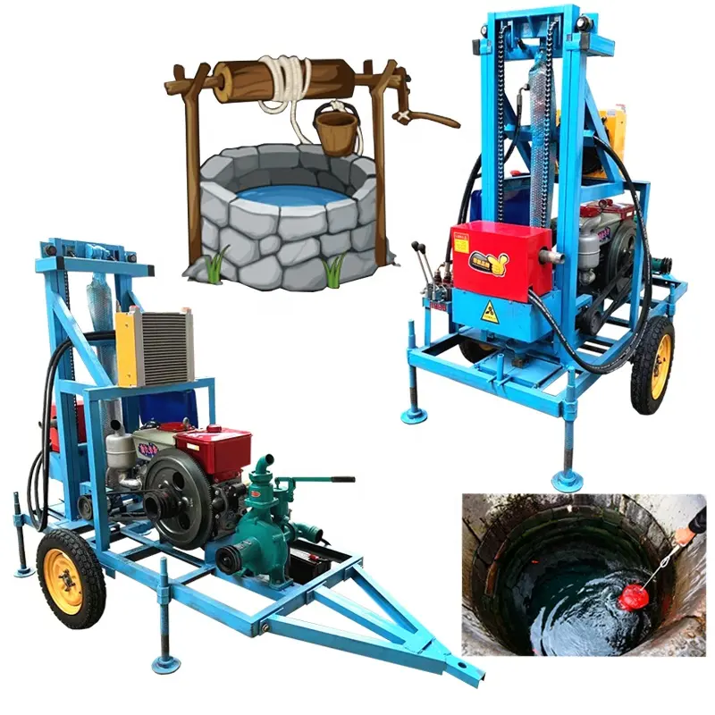 Máquina perforadora de pozos de agua hidráulica portátil automática Precio Máquina perforadora de pozos de agua profunda