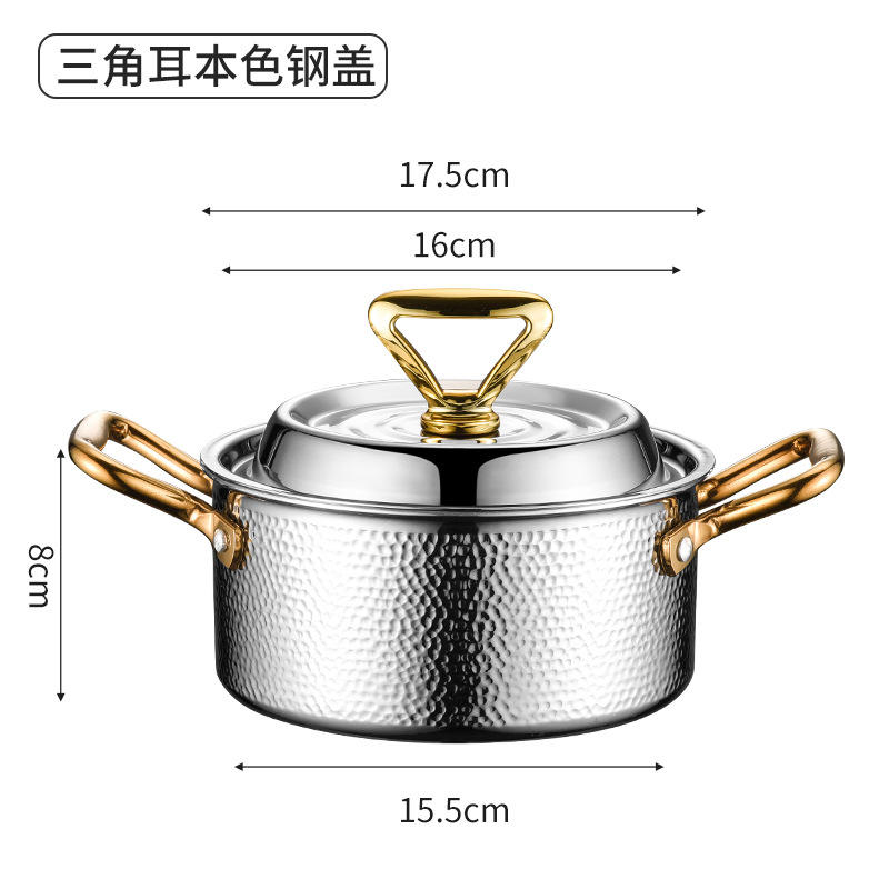 16cm silvery color triangle ear steel lid + triangle top bead