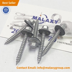 MALAXY kartal 1 - 14 Metal çatı vidaları 1.23 ve 2.5 inç boyalı altıgen rondela kafa sac çatı örtüsü vida. Metal-ahşap levha - Product Image 6
