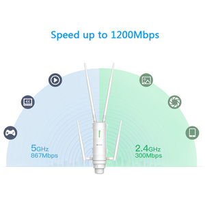 1KM su geçirmez tasarım kablosuz yüksek güç yönlendirici harici antenler istikrarlı WIFI sinyal ile geniş aralığı kapsayacak - Product Image 2