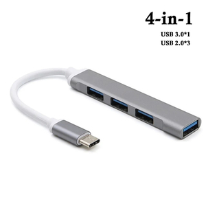 4合1小型移动便携式c型集线器4合1 3.0usb闪电端口至usb适配器笔记本电脑扩展坞usb-c集线器 - Product Image 3