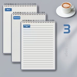 None Flip-up <strong>Notebook</strong> B5 Coil <strong>Notebook</strong> Plaid Grid <strong>Notebook</strong> for High School Students and College Students - Product Image 4