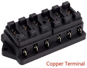 LEDインジケータ付き12V/24V 6回路防水マリンヒューズボックスATOブレードヒューズブロック自動車用マリン - Product Image 5